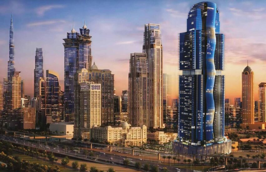 آپارتمان برج الحبتور بر جاده شیخ زاید در دبی