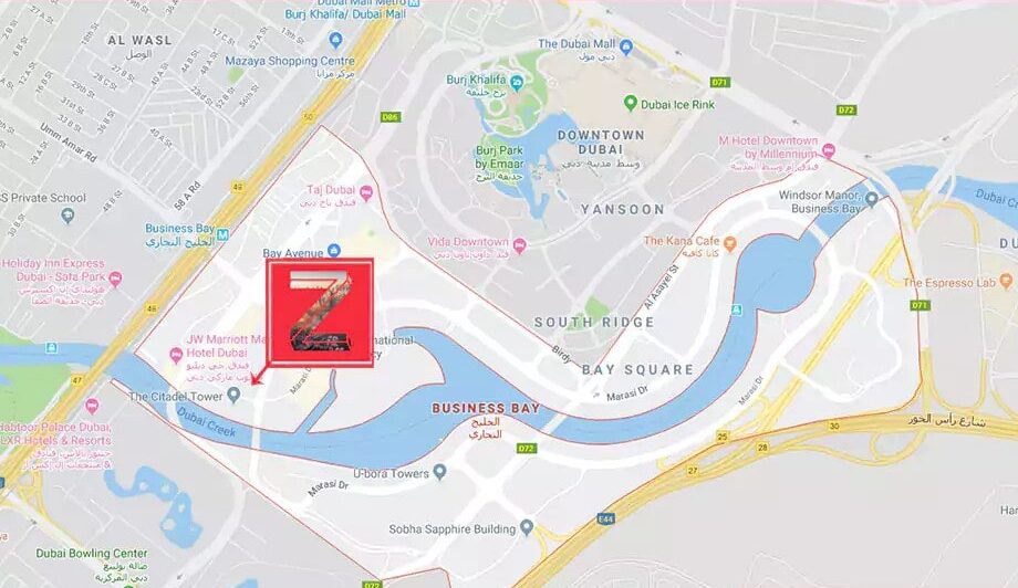 برج زادا (Zada Tower) از شرکت داماک در منطقه‌ بیزینس بی