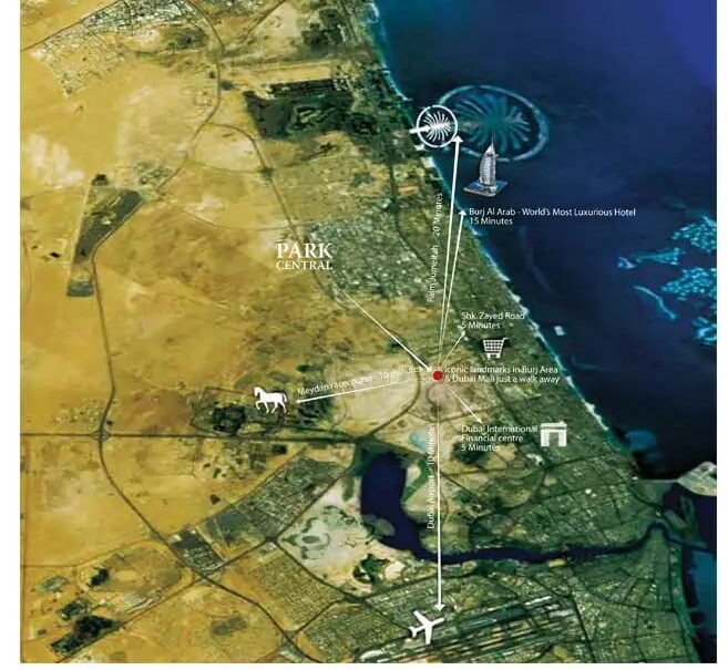 آپارتمان پارک سنترال (Park Central)  در منطقه‌ بیزینس بی دبی