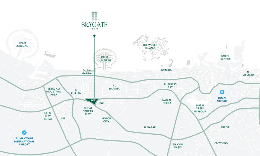 اسکای گیت تاور از شرکت تایگر در منطقه جمیرا ویلیج تراینگل